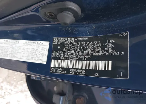 2003 Toyota Highlander из США, поврежденный, VIN JTEGD21A130070807